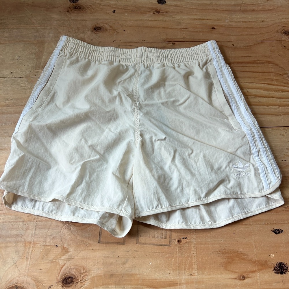 Adidas Originals Sprinter Shorts Cream Trefoil Stripe Men's Size Medium